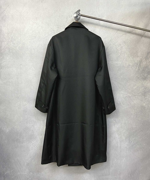 Beno（ビーノ）の「ドレープツイル オーバーシルエット ラップコート（トレンチコート・メンズ・ダークグリーン/ブラック/ベージュ/ダークネイビー/オフホワイト・M/L）」の21枚目の写真