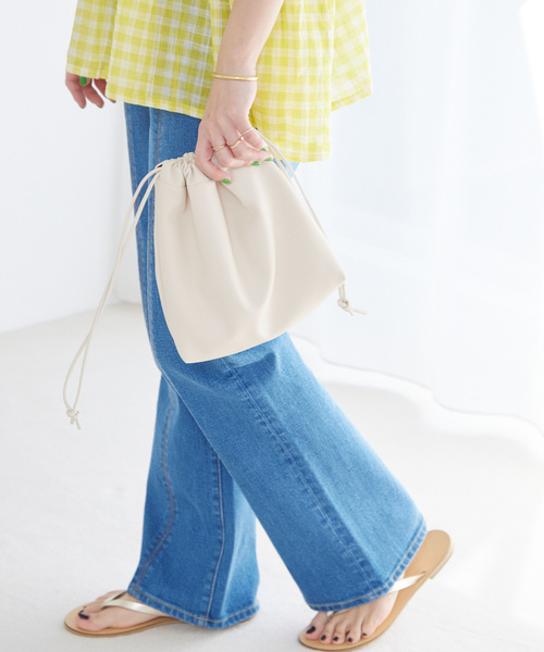 JOURNAL STANDARD relume（ジャーナルスタンダード　レリューム）の「RELUMEキンチャクバッグ（クラッチバッグ・レディース・ブラック/アイボリー/ダークパープル/ベージュ・FREE）」の8枚目の写真