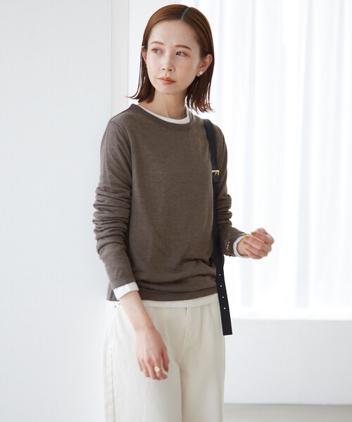 SLOBE IENA（スローブイエナ）の「スラブ天竺クルーネックロンTEE（T