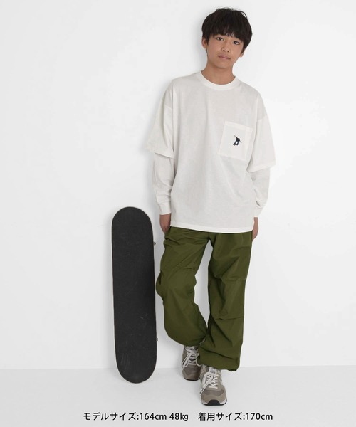 GLAZOS（グラソス）の「[ワイドジョガー]ナイロン・スノーパンツ（その他パンツ・キッズ・ブラック/グレー/カーキ・150cm/160cm/140cm/170cm）」の17枚目の写真