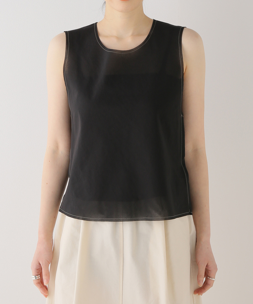 sheer タンク plage タンクトップ ノースリーブ sheer タンク レディース