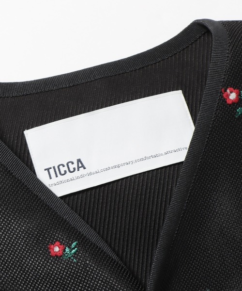 TICCA(ティッカ)の「TICCA/ティッカ フラワーエンブロイダリーベスト フラワー 刺繍ベスト 総柄(ベスト・レディース・ブラック・FREE)」の11枚目の写真
