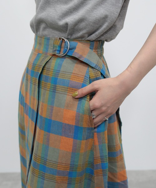 AMERICAN HOLIC（アメリカンホリック）の「ラップ風チェックスカート（スカート・レディース・オレンジ/グリーン・S/M/L）」の21枚目の写真