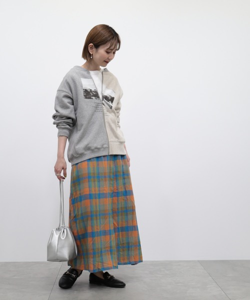 ラバットチェックスカート AMERICAN HOLIC（アメリカンホリック）の「ラップ風チェックスカート