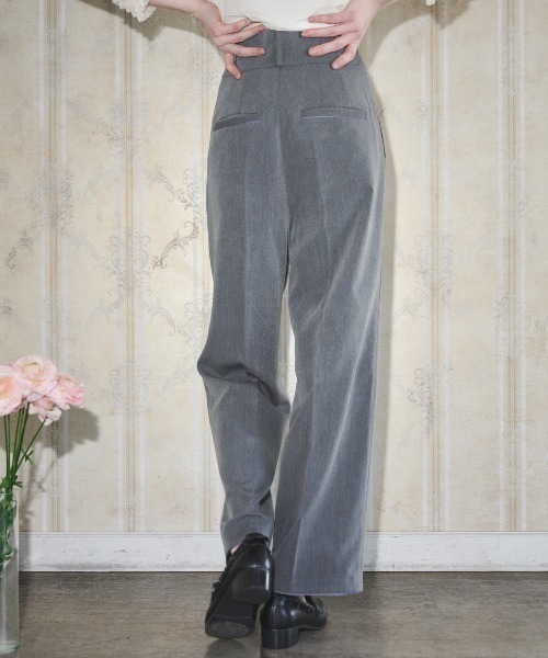 MIRO AMURETTE（ミロアミュレット）の「grise long pants/ストレートパンツ（スラックス・レディース・グレー・SMALL/MEDIUM）」の4枚目の写真
