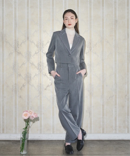 MIRO AMURETTE（ミロアミュレット）の「grise long pants/ストレートパンツ（スラックス・レディース・グレー・SMALL/MEDIUM）」の5枚目の写真