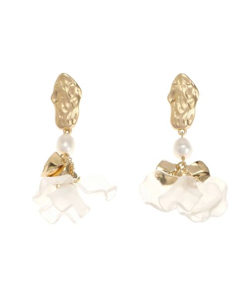 MERCURYDUO（マーキュリーデュオ）の「配色フラワーモチーフイヤリング（イヤリング・レディース・ゴールド/シルバー・FREE）」の3枚目の写真