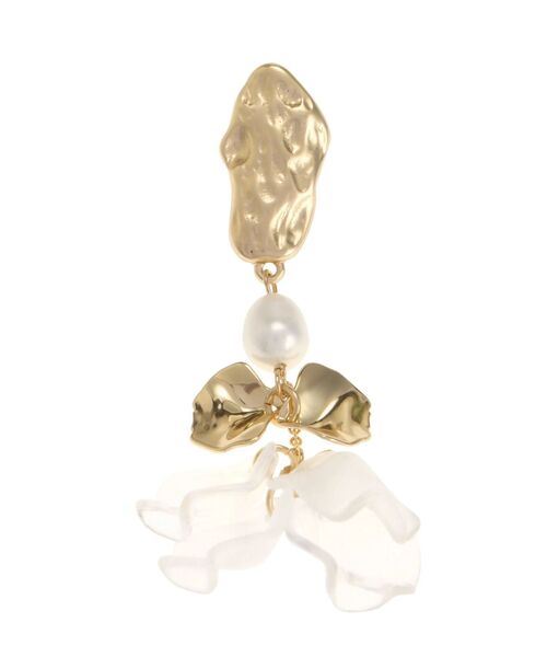 MERCURYDUO（マーキュリーデュオ）の「配色フラワーモチーフイヤリング（イヤリング・レディース・ゴールド/シルバー・FREE）」の4枚目の写真