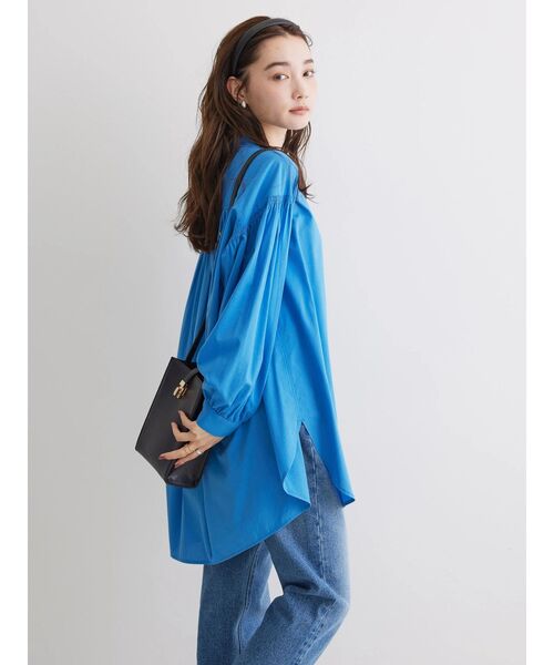 AMERICAN HOLIC（アメリカンホリック）の「バックギャザーシャツチュニック（チュニック・レディース・ブルー/チェック/オフホワイト/ピンク・L/M）」の8枚目の写真