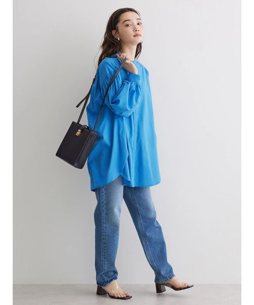 AMERICAN HOLIC（アメリカンホリック）の「バックギャザーシャツチュニック（チュニック・レディース・ブルー/チェック/オフホワイト/ピンク・L/M）」の12枚目の写真