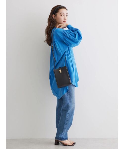 AMERICAN HOLIC（アメリカンホリック）の「バックギャザーシャツチュニック（チュニック・レディース・ブルー/チェック/オフホワイト/ピンク・L/M）」の14枚目の写真