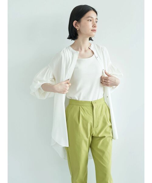 AMERICAN HOLIC（アメリカンホリック）の「バックギャザーシャツチュニック（チュニック・レディース・ブルー/チェック/オフホワイト/ピンク・L/M）」の18枚目の写真