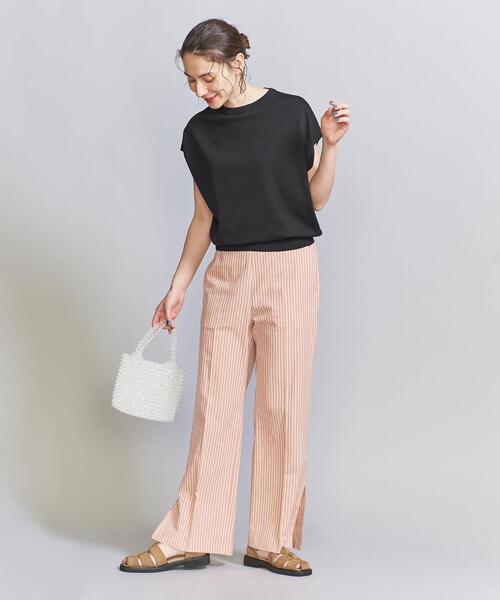 BEAUTY&YOUTH UNITED ARROWS（ビューティーアンドユースユナイテッドアローズ）の「レーヨンナイロン フレンチスリーブニットプルオーバー -ウォッシャブル-（ニット/セーター・レディース・ブラック/オフホワイト/ターコイズブルー/その他1・FREE）」の17枚目の写真