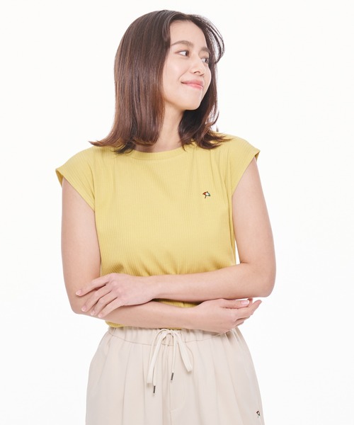 Arnold Palmer（アーノルドパーマー）の「ランダム リブ フレンチスリーブ UV トップス（Tシャツ/カットソー・レディース・ブルー/イエロー/ホワイト・L/M/S）」の16枚目の写真