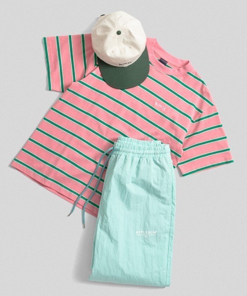 APPLEBUM（アップルバム）の「" Bonita" Border T-shirt（Tシャツ/カットソー・メンズ・ピンク/ブラック・LARGE/MEDIUM/X-LARGE）」の2枚目の写真