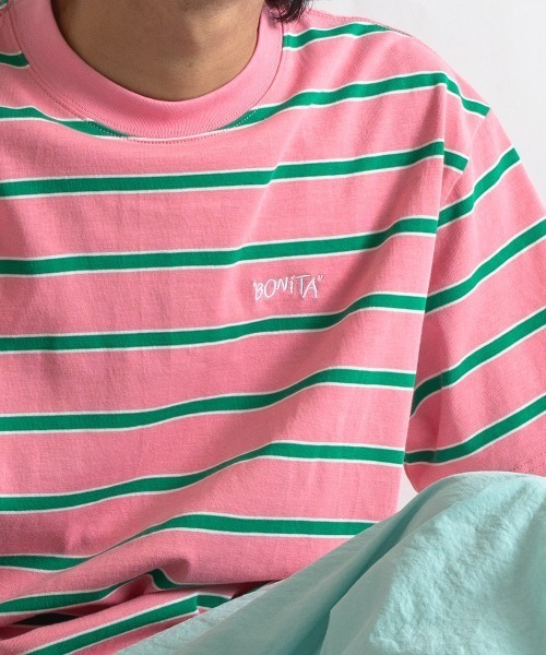 APPLEBUM（アップルバム）の「" Bonita" Border T-shirt（Tシャツ/カットソー・メンズ・ピンク/ブラック・LARGE/MEDIUM/X-LARGE）」の18枚目の写真