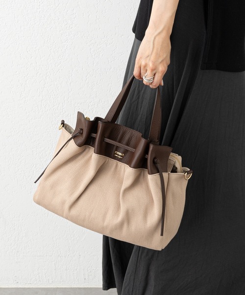 russet(ラシット)の「巾着デザイントートバッグ(SF-208)(トートバッグ・レディース・ベージュ/グレー/アイボリー・FREE)」の14枚目の写真