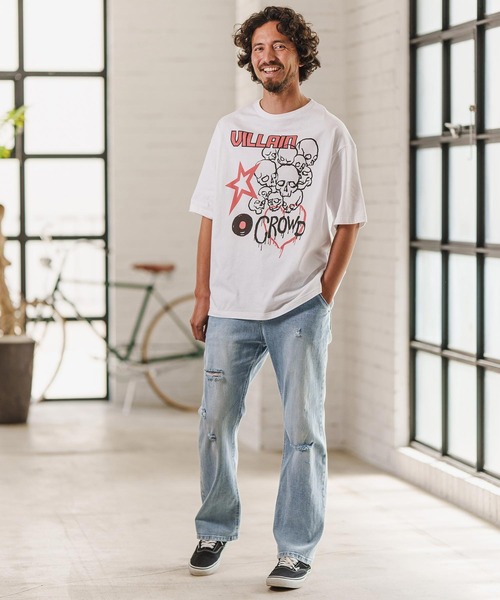 【セール】mp11121-ダメージフレアデニムパンツ（デニムパンツ）｜CAMBIO（カンビオ）