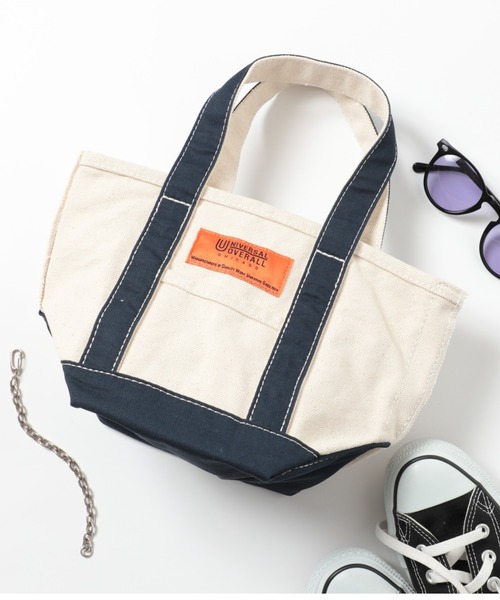UNIVERSAL OVERALL(ユニバーサルオーバーオール)の「【UNIVERSAL OVERALL】UO TOTE BAG (SMALL) UVO-150(トートバッグ・メンズ・ベージュ/オレンジ/ブラック/ブルー/ネイビー/レッド・FREE)」の4枚目の写真
