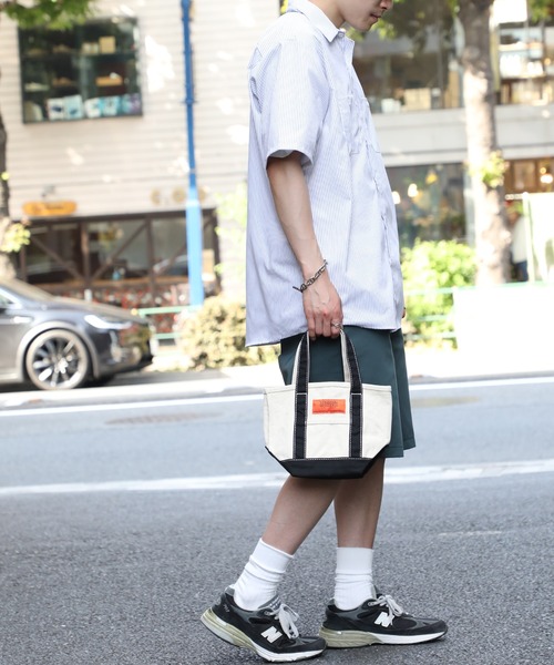UNIVERSAL OVERALL(ユニバーサルオーバーオール)の「【UNIVERSAL OVERALL】UO TOTE BAG (SMALL) UVO-150(トートバッグ・メンズ・ベージュ/オレンジ/ブラック/ブルー/ネイビー/レッド・FREE)」の12枚目の写真