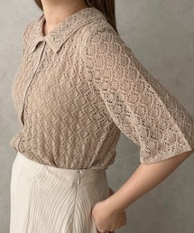 【apres jour clair】透かし編みニットトップス【ZOZOTOWN限定アイテム】