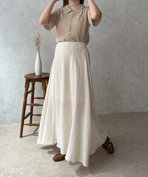 apres jour clair(アプレジュールクレア)の「【apres jour clair】透かし編みニットトップス【ZOZOTOWN限定アイテム】(ニット/セーター・レディース・アイボリー/ベージュ・フリー/X-LARGE)」の10枚目の写真