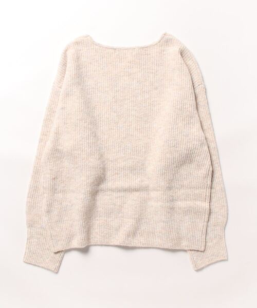 INTERPLANET（インタープラネット）の「Ｖネック畦編みヤクタッチニット（ニット/セーター・レディース・グリーン/イエロー/グレー/ナチュラル・FREE）」の7枚目の写真