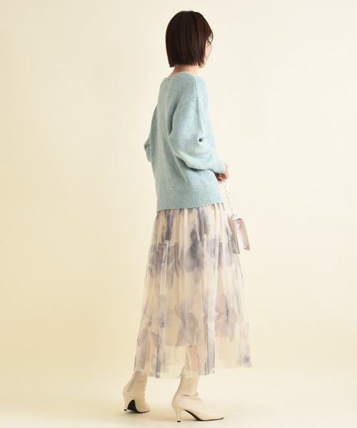 INTERPLANET（インタープラネット）の「Ｖネック畦編みヤクタッチニット（ニット/セーター・レディース・グリーン/イエロー/グレー/ナチュラル・FREE）」の18枚目の写真