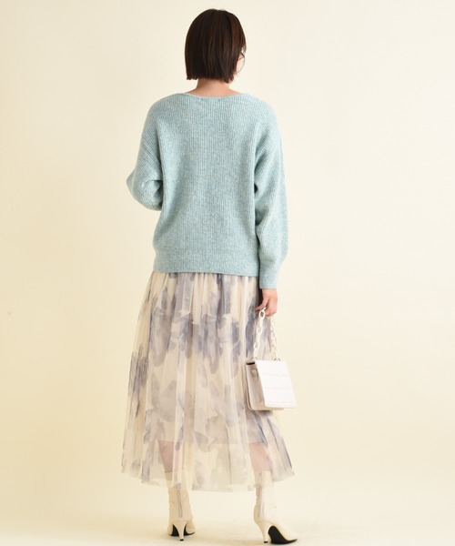 INTERPLANET（インタープラネット）の「Ｖネック畦編みヤクタッチニット（ニット/セーター・レディース・グリーン/イエロー/グレー/ナチュラル・FREE）」の19枚目の写真