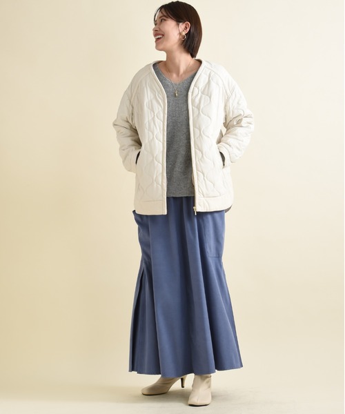 INTERPLANET（インタープラネット）の「Ｖネック畦編みヤクタッチニット（ニット/セーター・レディース・グリーン/イエロー/グレー/ナチュラル・FREE）」の6枚目の写真