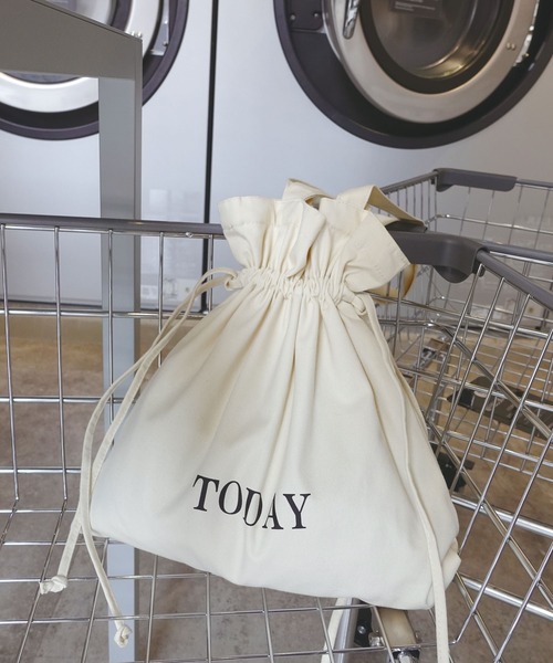CORNERS（コーナーズ）の「【KR×u.e.made*×CORNERS】TODAY ロゴ巾着トートバッグ（トートバッグ・レディース・アイボリー/ブラック/イエロー/ピンク・FREE）」の11枚目の写真