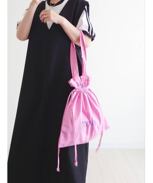 CORNERS（コーナーズ）の「【KR×u.e.made*×CORNERS】TODAY ロゴ巾着トートバッグ（トートバッグ・レディース・アイボリー/ブラック/イエロー/ピンク・FREE）」の20枚目の写真