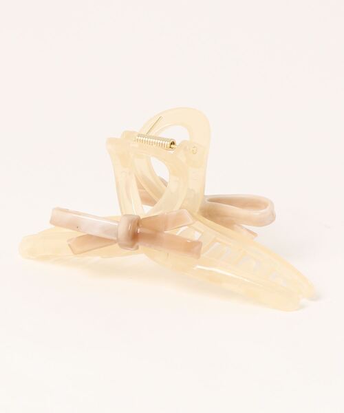 VIBGYOR Women（ヴィブジョー　ウィメン）の「【urge select】リボン アシンメトリー デザイン バンスクリップ（バレッタ/ヘアクリップ・レディース・グリーン/アイボリー/グレー・FREE）」の5枚目の写真