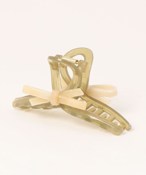 VIBGYOR Women（ヴィブジョー　ウィメン）の「【urge select】リボン アシンメトリー デザイン バンスクリップ（バレッタ/ヘアクリップ・レディース・グリーン/アイボリー/グレー・FREE）」の7枚目の写真