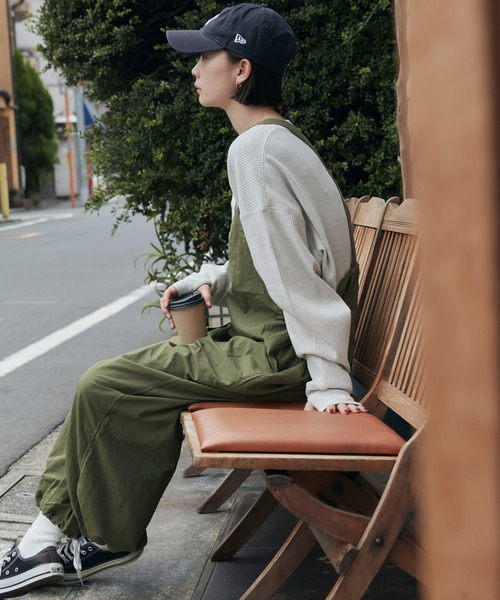 andme(アンドミー)の「2wayナイロンワークサロペット(サロペット/オーバーオール・レディース・ネイビー/ブラック/カーキ・M)」の10枚目の写真