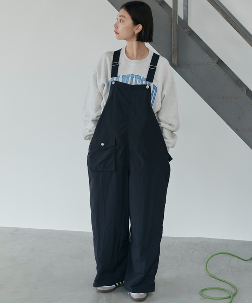 andme(アンドミー)の「2wayナイロンワークサロペット(サロペット/オーバーオール・レディース・ネイビー/ブラック/カーキ・M)」の6枚目の写真