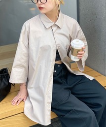 【BNCP】オーバーサイズブロード半袖シャツ