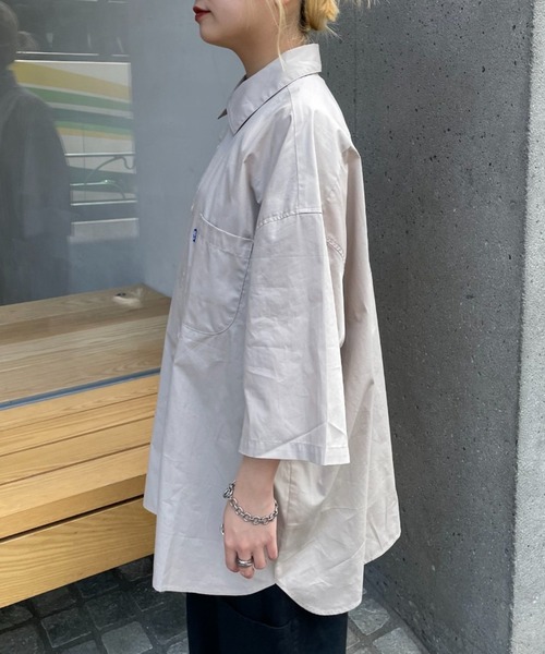 CIAOPANIC（チャオパニック）の「【BNCP】オーバーサイズブロード半袖シャツ（シャツ/ブラウス・レディース・ホワイト/ベージュ/サックスブルー・X-LARGE/XX-LARGE）」の20枚目の写真