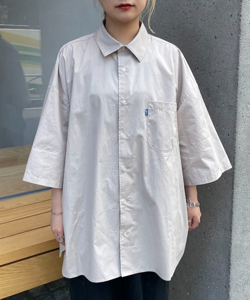 CIAOPANIC（チャオパニック）の「【BNCP】オーバーサイズブロード半袖シャツ（シャツ/ブラウス・レディース・ホワイト/ベージュ/サックスブルー・X-LARGE/XX-LARGE）」の19枚目の写真