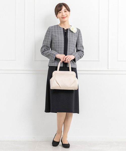 【セール】タックデザインのフォーマルバッグ（ハンドバッグ）｜CARETTE（カレット）