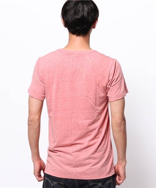 WEGO（ウィゴー）の「WEGO/UネックTシャツ（Tシャツ/カットソー・メンズ・サックスブルー/ブラック/ライトピンク/ホワイト/ライム・SMALL/LARGE/MEDIUM）」の8枚目の写真