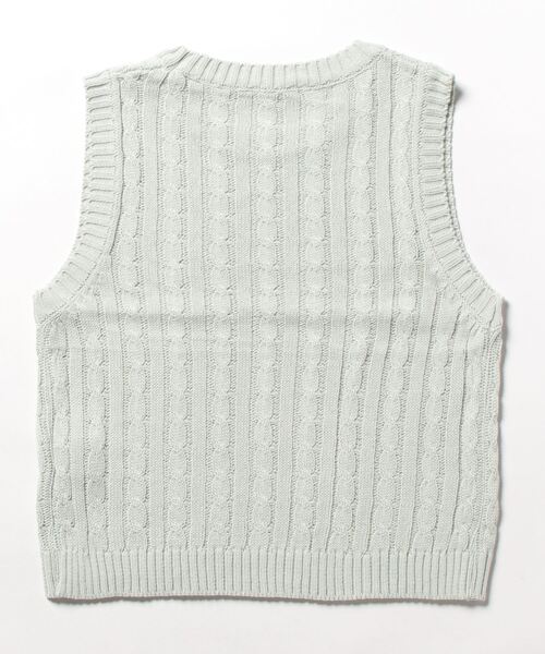 3.3 Field Trip （3.3フィールドトリップ）の「3.3 Field Trip／ケーブルニット 2973400（ニット/セーター・レディース・セージグリーン/ネイビー・FREE）」の3枚目の写真