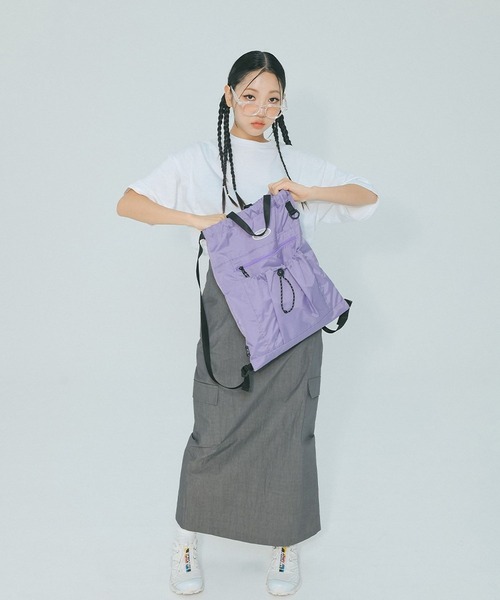 DAYLIFE（デイライフ）の「DAYLIFE／ACTIVEジムサック 2976457（バックパック/リュック・レディース・パープル/ブラック/グレー・FREE）」の12枚目の写真
