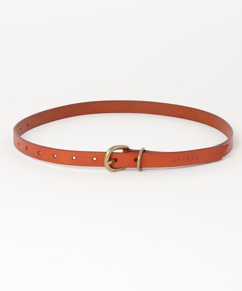 AVIREX（アヴィレックス）の「COW LEATHER BELT/牛革レザーベルト（ベルト・レディース・ブラック/キャメル・F）」の2枚目の写真