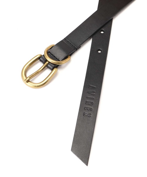 AVIREX（アヴィレックス）の「COW LEATHER BELT/牛革レザーベルト（ベルト・レディース・ブラック/キャメル・F）」の6枚目の写真