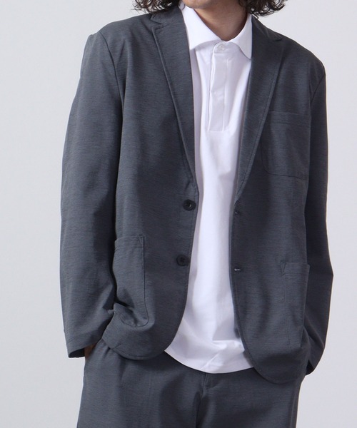 【セール】URBAN SQUARE 吸汗速乾 接触冷感 家庭で洗える ストレッチテーラードジャケット（テーラードジャケット）｜URBAN SQUARE（アーバンスクエア）