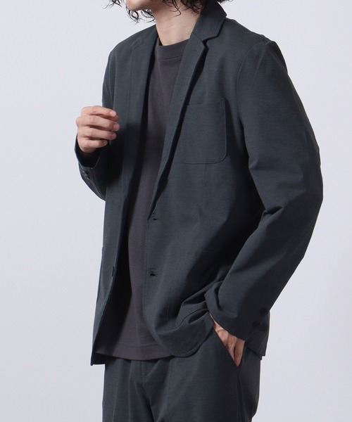 【セール】URBAN SQUARE 吸汗速乾 接触冷感 家庭で洗える ストレッチテーラードジャケット（テーラードジャケット）｜URBAN SQUARE（アーバンスクエア）