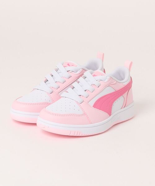 PUMA（プーマ）の「《PUMA》リバウンド V6 ロウ AC PS（スニーカー・キッズ・ホワイト×ブラック/ホワイト×グリーン/ホワイト×レッド/ホワイト×ピンク・19.0cm/17.0cm/20.0cm/18.0cm/21.0cm）」の4枚目の写真