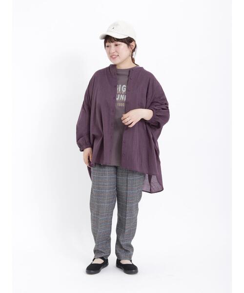 Samansa Mos2（サマンサ モスモス）の「スッキリテーパードパンツ（その他パンツ・レディース・チャコールグレー/マスタード/キナリ/レッド/ベージュ/グリーン・F）」の14枚目の写真