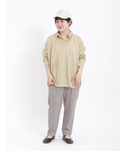 Samansa Mos2（サマンサ モスモス）の「スッキリテーパードパンツ（その他パンツ・レディース・チャコールグレー/マスタード/キナリ/レッド/ベージュ/グリーン・F）」の16枚目の写真